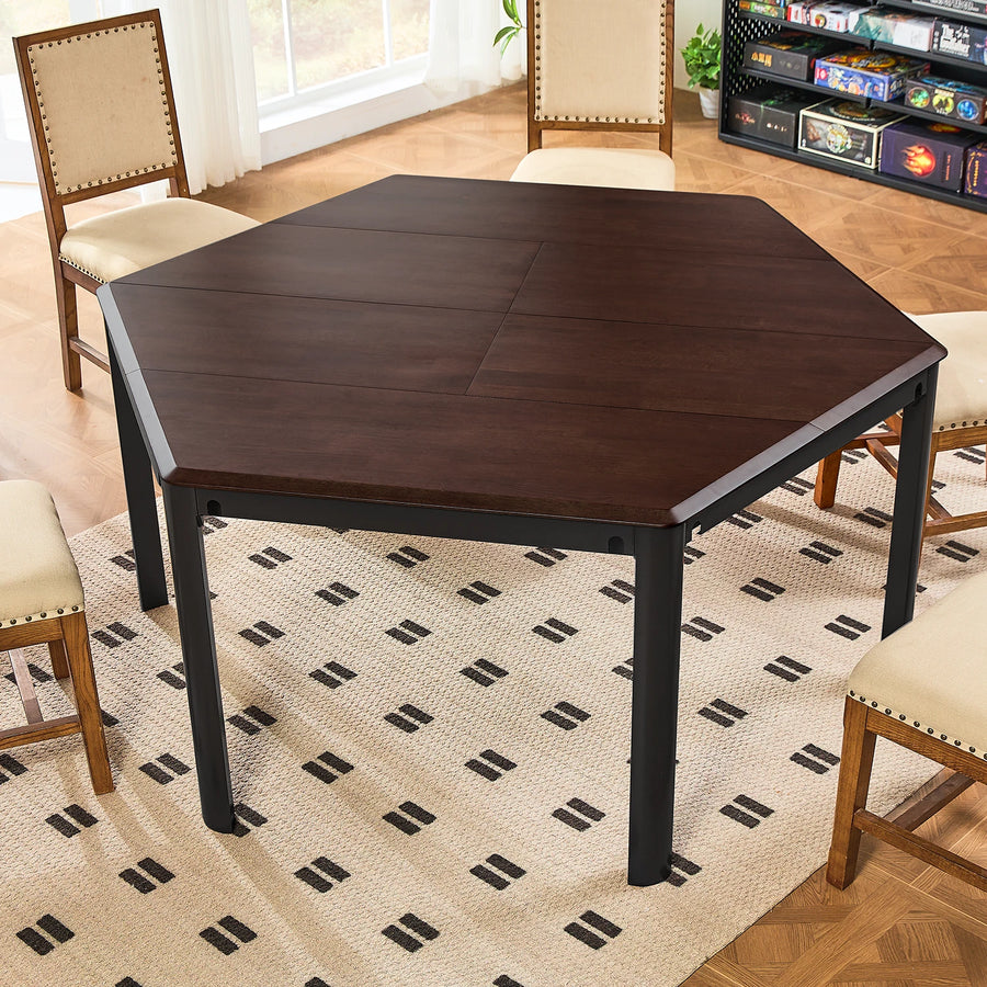 Walnut Removable Dining Topper for Ironside HEX Game Table | BoxKing Gaming
