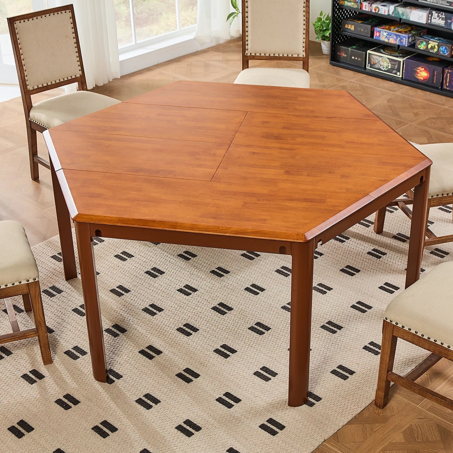 Removable Oak Dining Topper for Ironside HEX Game Table | BoxKing Gaming