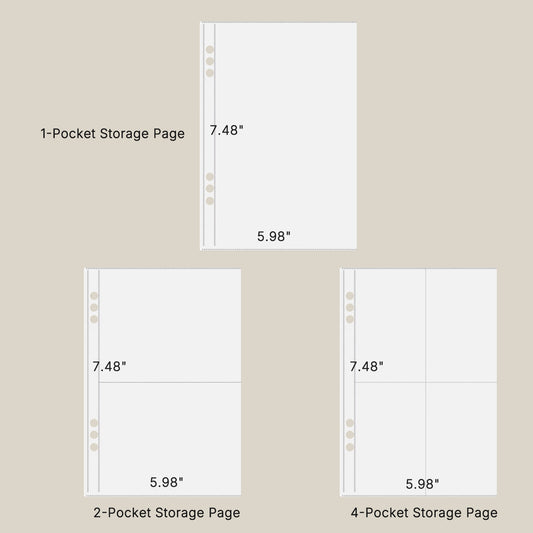 6 Ring Transparent Pocket Inserts for RPG Binders and Collectible Cards