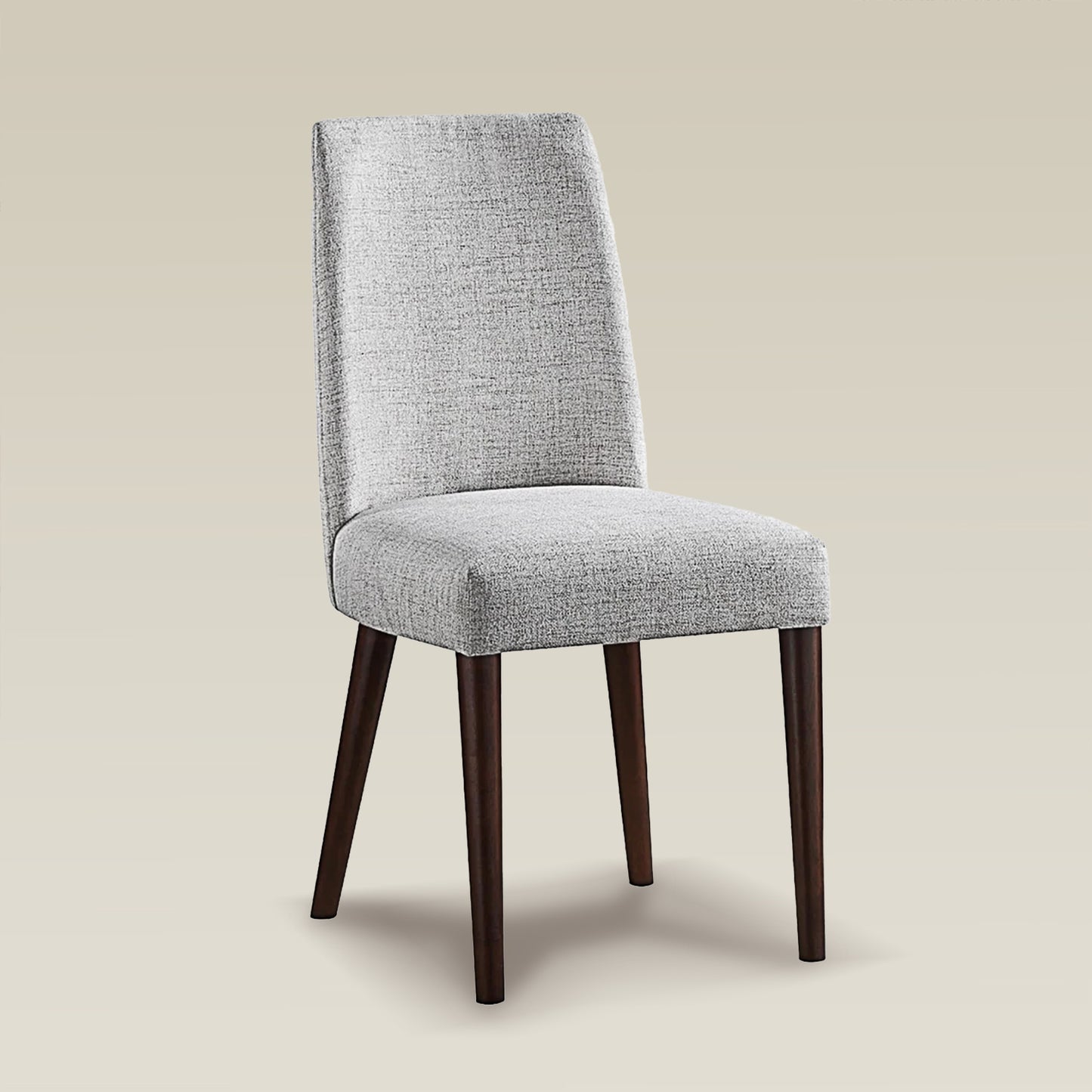 Gray Fabric Chair With Espresso Legs (Set of 2)