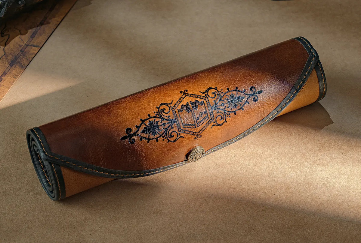 Scroll of Rolling: Portable Leather Dice Tray