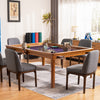 Solid Rubberwood Dining Chair with Linen Upholstery