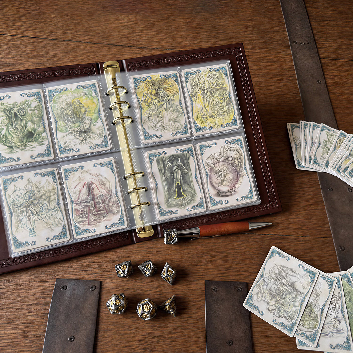 Spell cards in 6-ring card pocket inserts