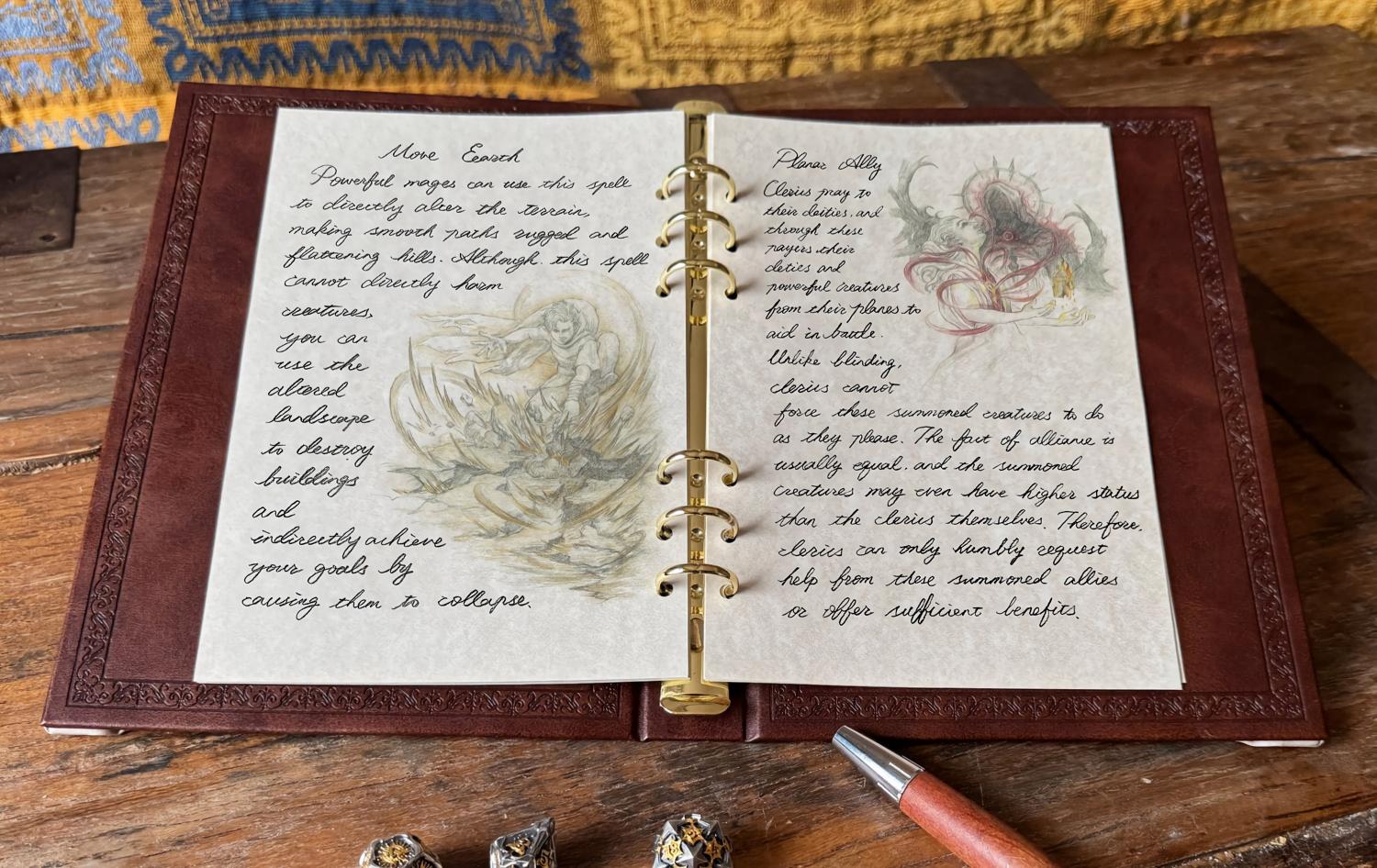 Spellbook pages for 6-ring binders
