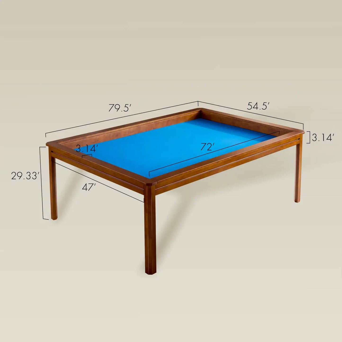 Standard Kingswood (4×6'): The Royal Game Table by BoxKing Gaming