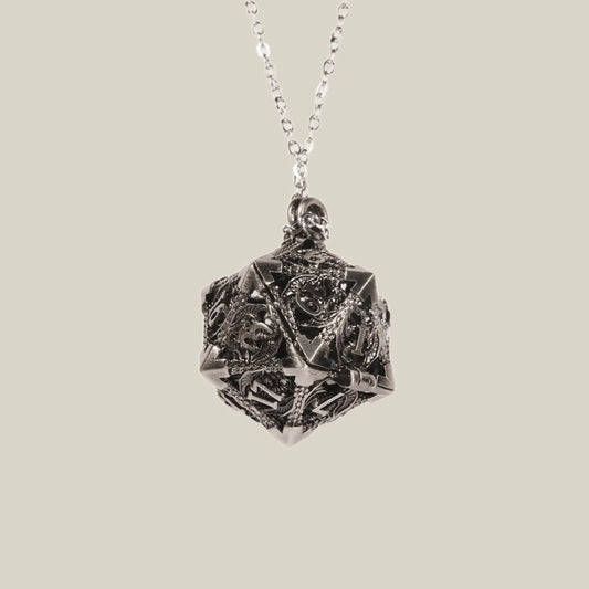Sterling Silver Dice Necklace