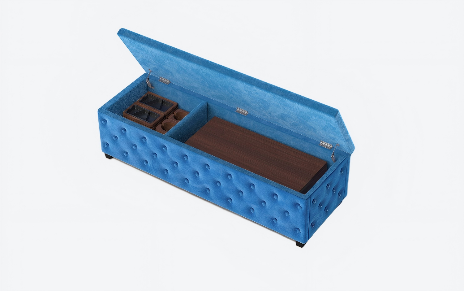 Topper & Accessory Storage Bench – detail view | BoxKing Gaming
