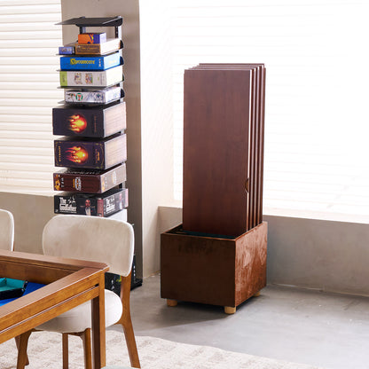 Oxhide topper and accessory storage box for board game tables and gaming accessories