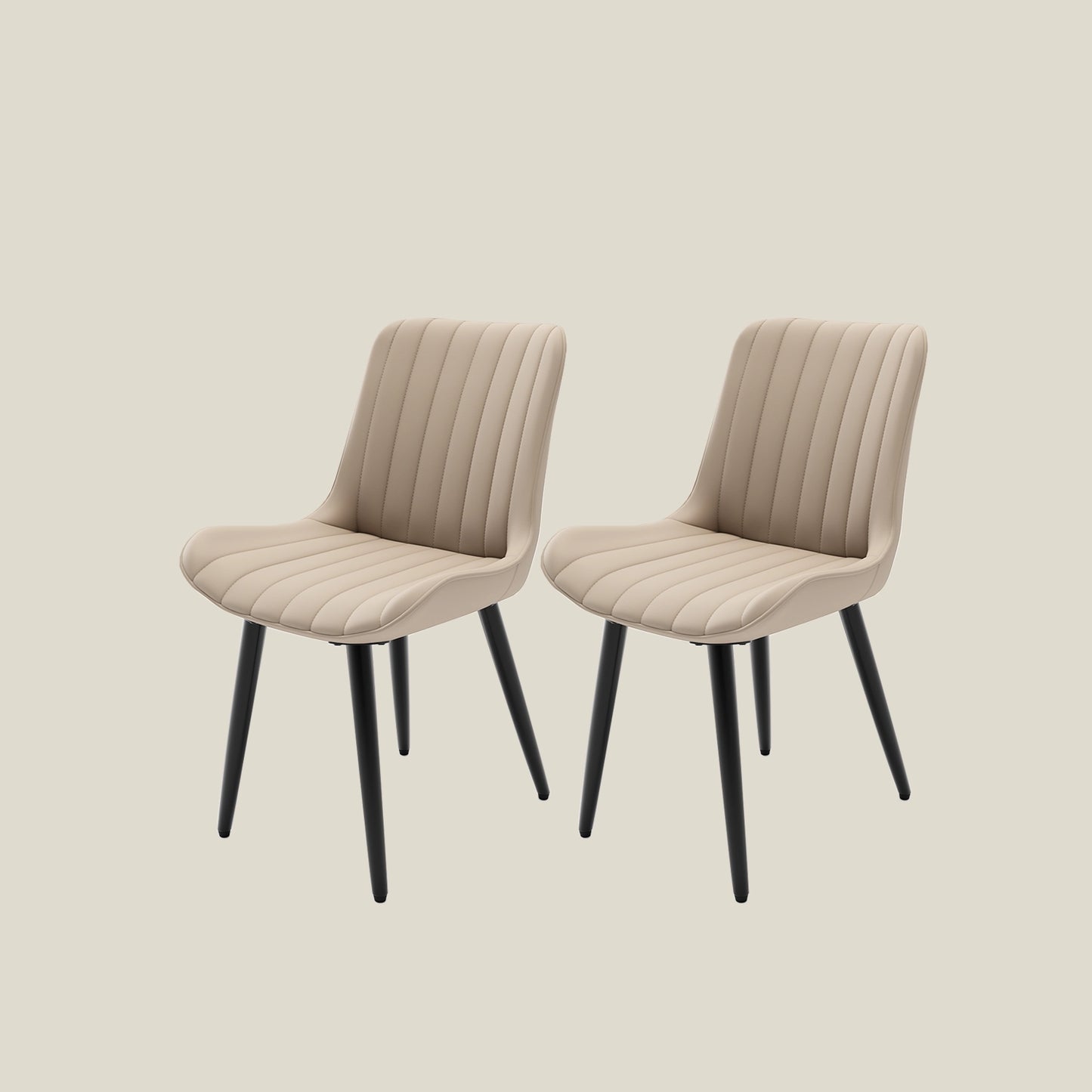 Cream Upholstered gaming table chairs for board game sessions