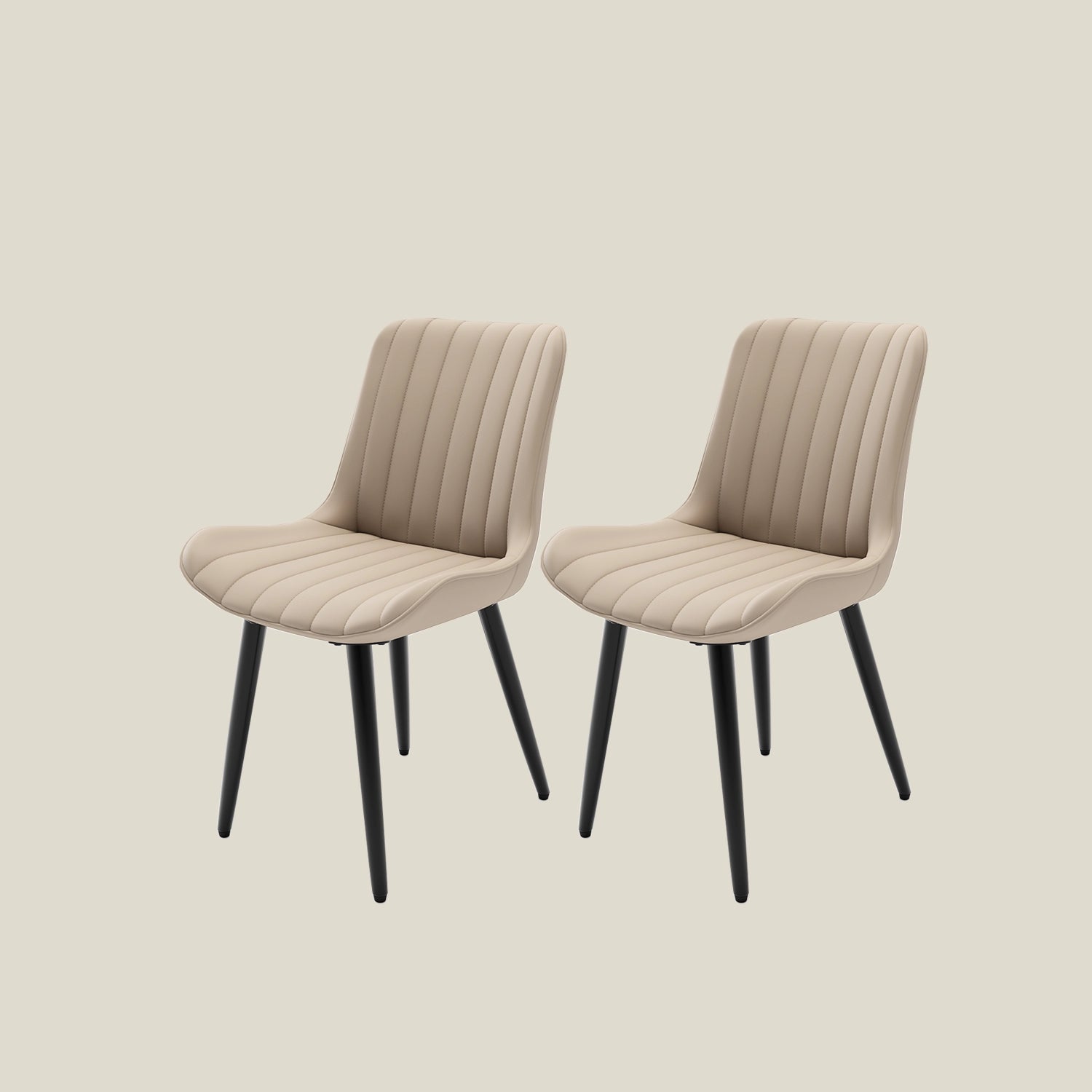 Cream Upholstered gaming table chairs for board game sessions