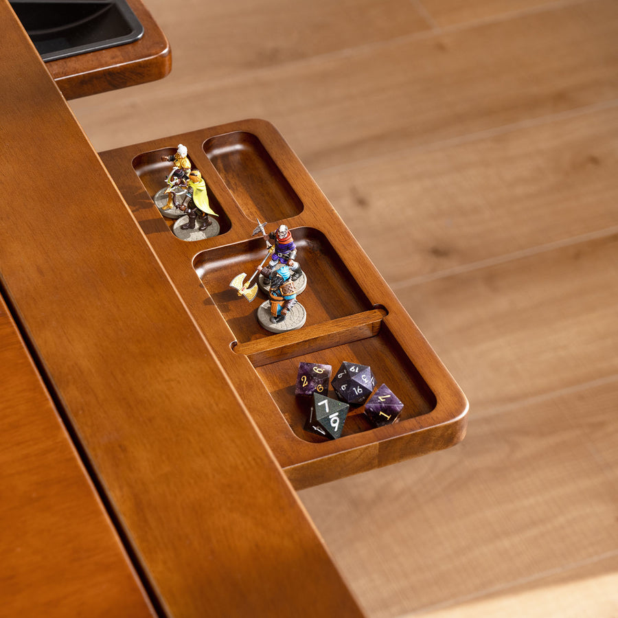 wooden dice tray