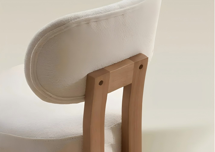 Wooden Upholstered Chairs Set of 2 in Beige | BoxKing Gaming