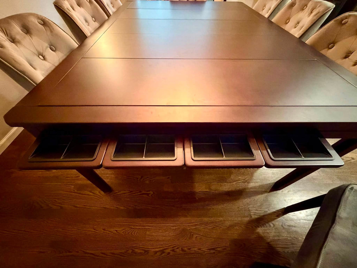 DECK AND DISCARD Holders for Wooden Table