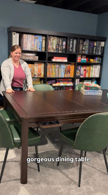 Wooden gaming table with classic design for tabletop games and RPG gaming
