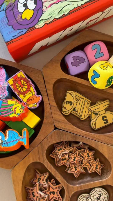 Magnetic Wood Token Trays