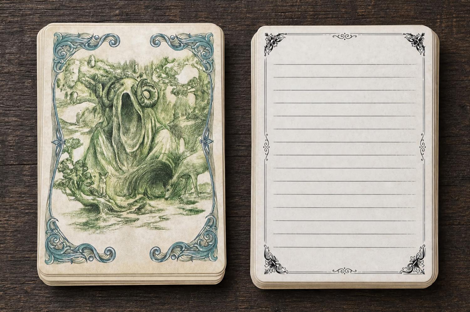 Writable spell cards for RPG campaigns